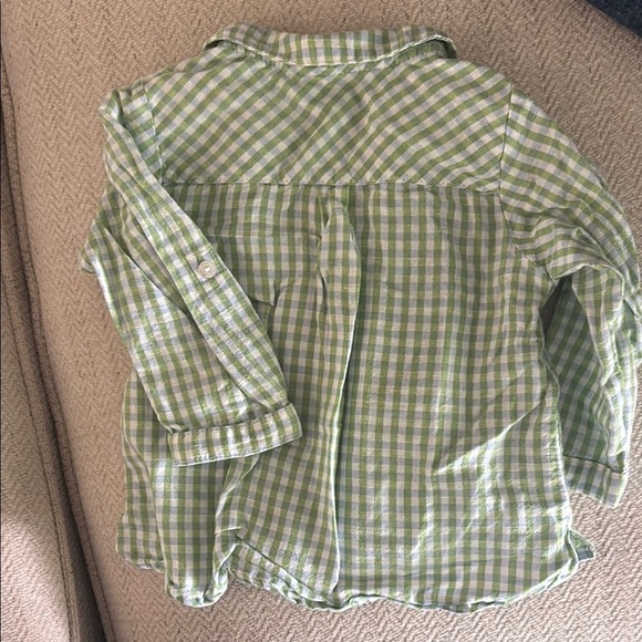 Mayoral Green and White Gingham Button Down Shirt - Picture 9 of 9